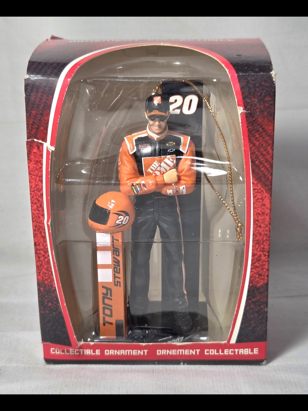 Tony Stewart Orange & Black Racing Driver Holiday Ornament